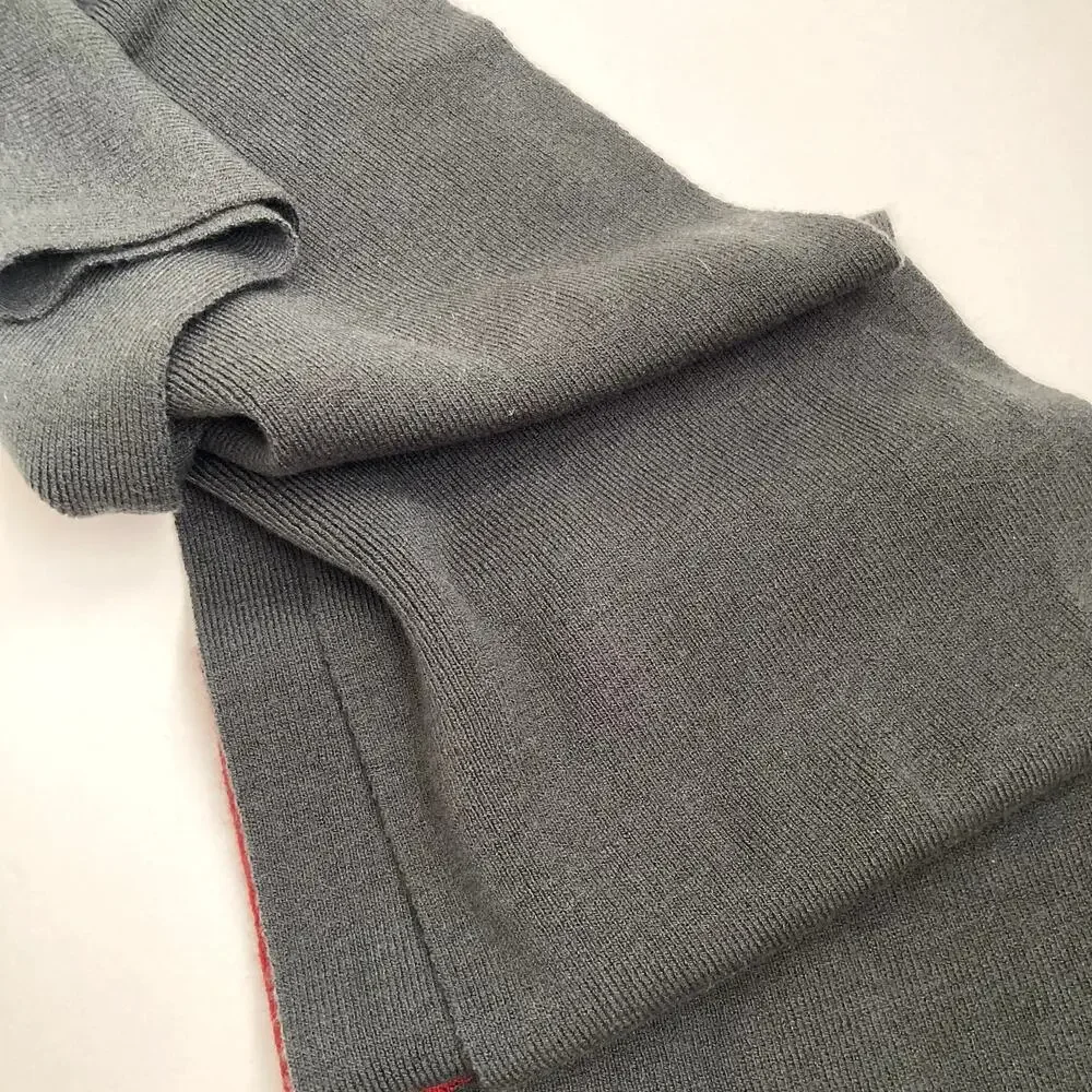 Diesel Logo Scarf - Red Maroon Gray